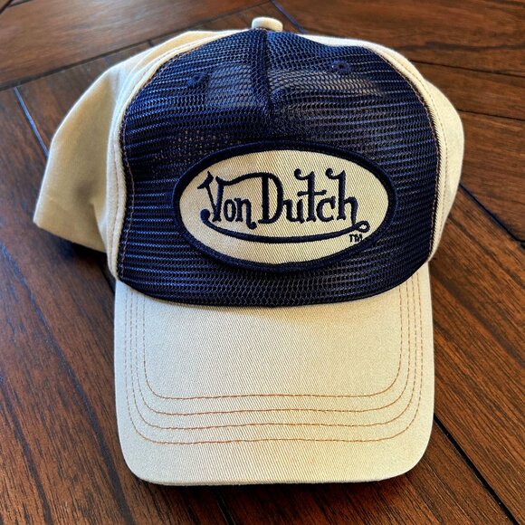 2000s era Von Dutch Trucker Hat (Blue/Tan) - Picture 1 of 5